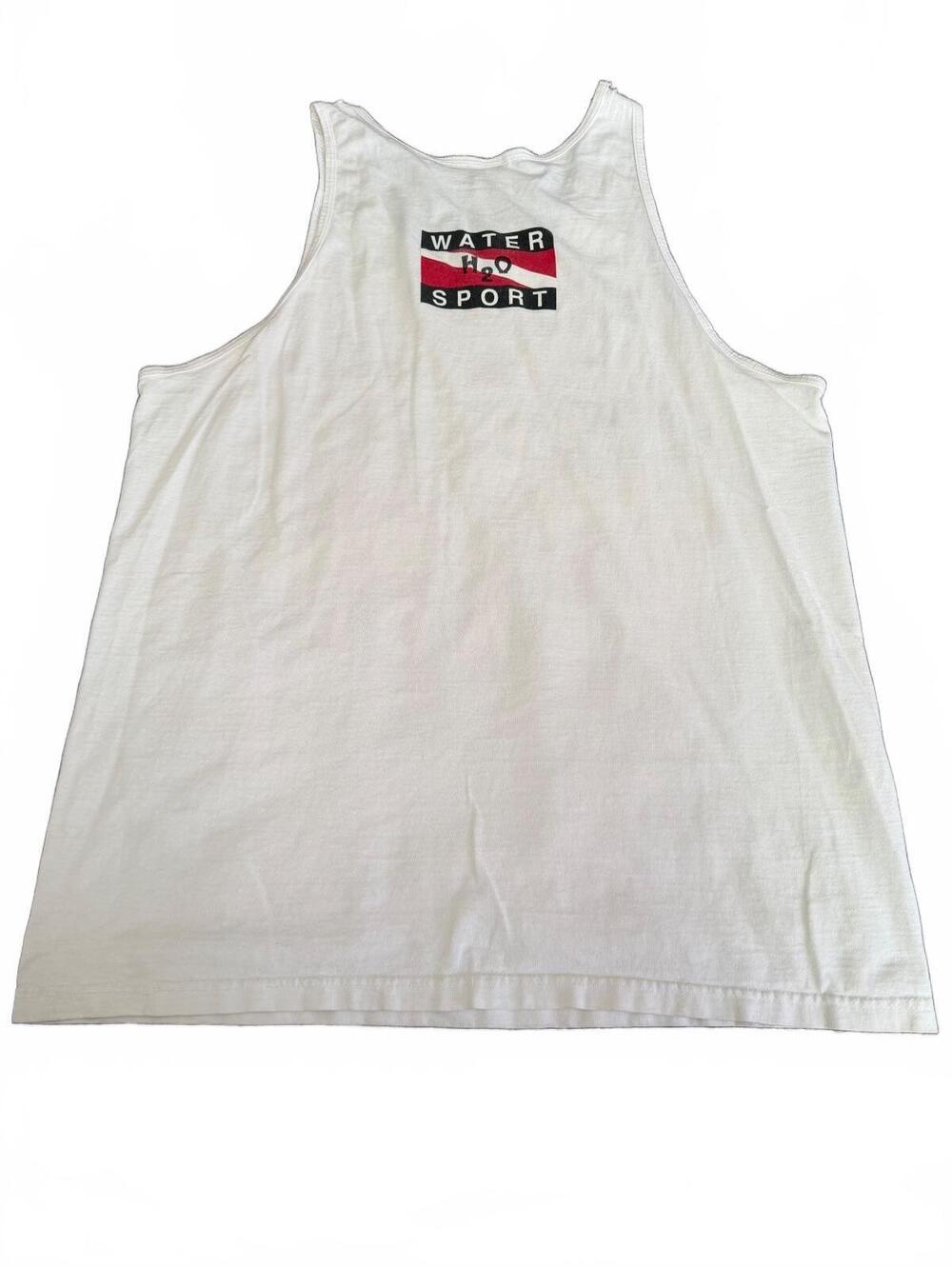 Vintage Myrtle Beach Tank Top XL White Heavy Cotton South Carolina Water Sport - Picture 3 of 7